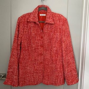Coldwater Creek jacket textured orange red 1X